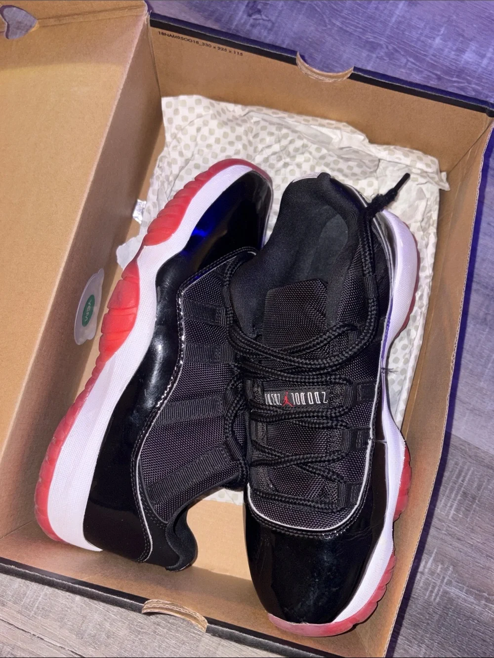 Jordan Kids Black, White & Red Low-Top Basketball Sneakers